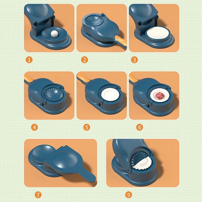 2-in-1 Dumpling Wrapper Tool Food Grade Manual Dumpling Wrapper Mold Labor-saving Baking Pastry Home Kitchen Gadget (random Color) (Lc)