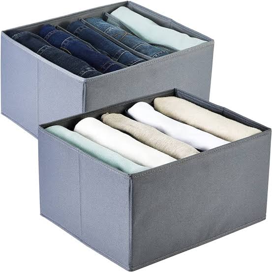 Cart Jeans Organizer 6 Grids Foldable Organize  (random Colors)